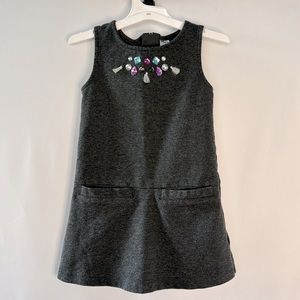 💜3/$15 Carter’s gray Dress with Jewels on Front